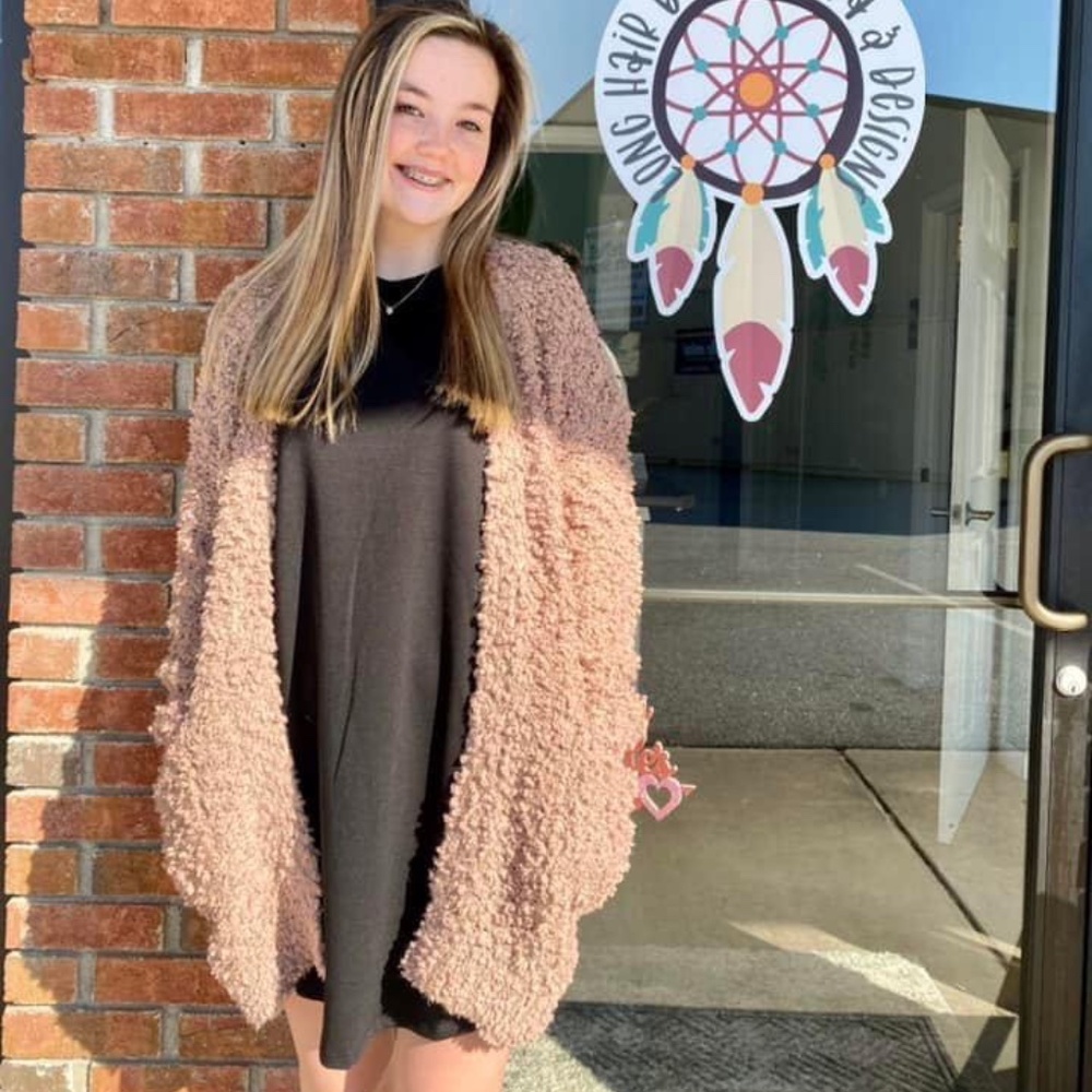 Fluffy Open Front Cardigan